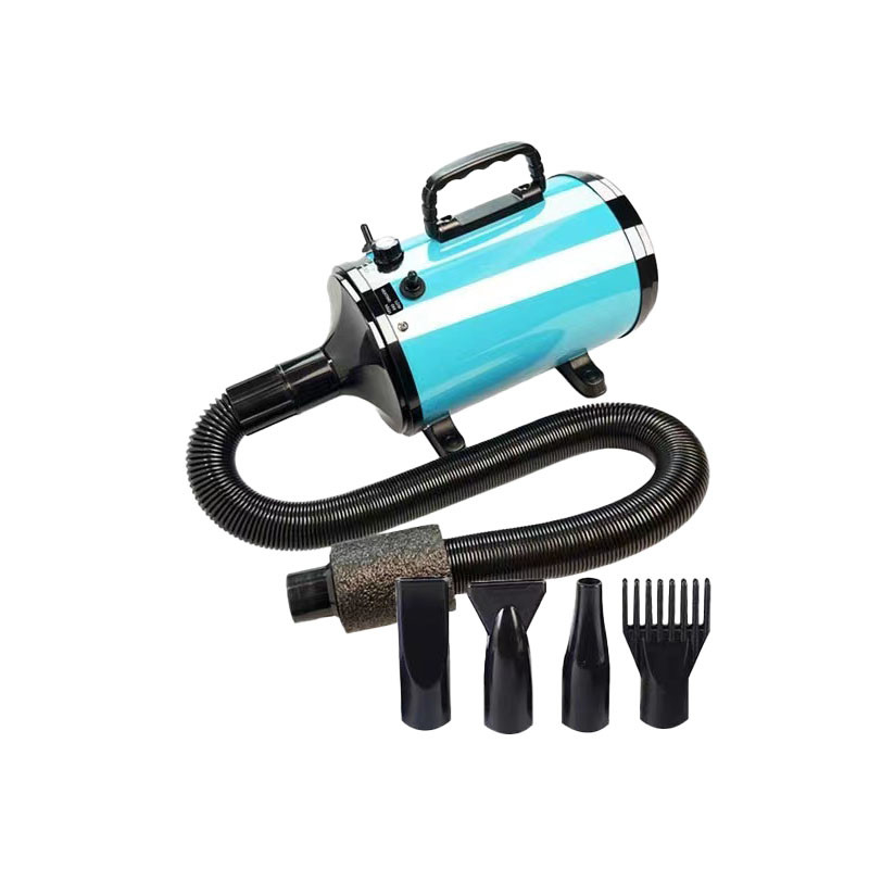 Secador de pelo de mascotas de alta velocidad de 3800W con 4 boquillas de aire y control de temperatura inteligente NTC