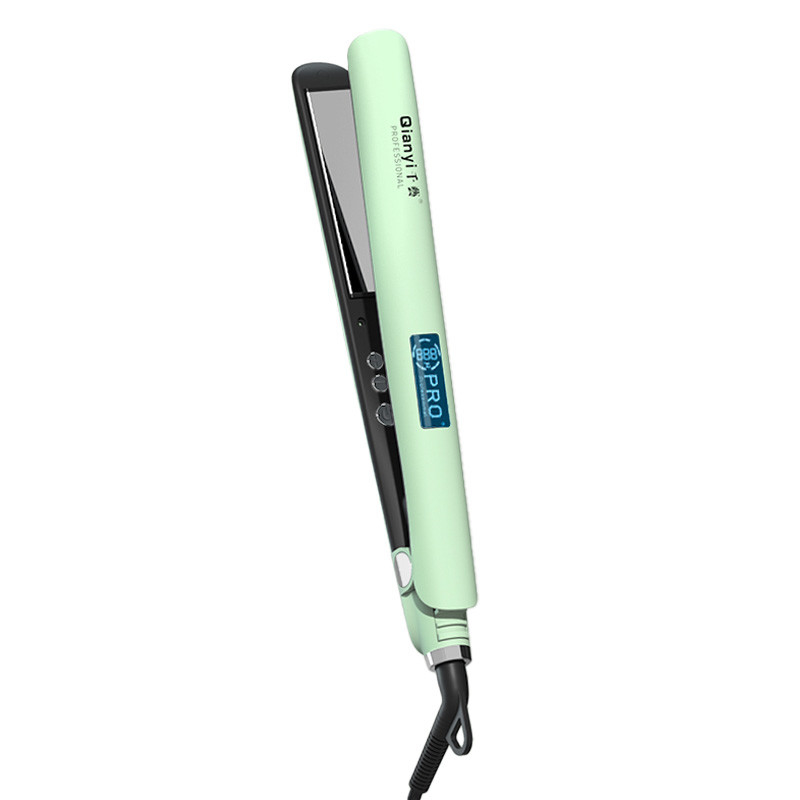 150-230 grados 60W LED Display PTC Plata Calentamiento rápido Curling enderezador de cabello enderezador