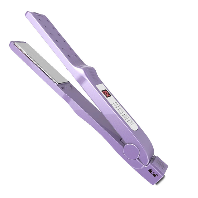 2 en 1 tamaño de viaje alisador de cabello y rizador con bloqueo seguro y temperatura ajustable