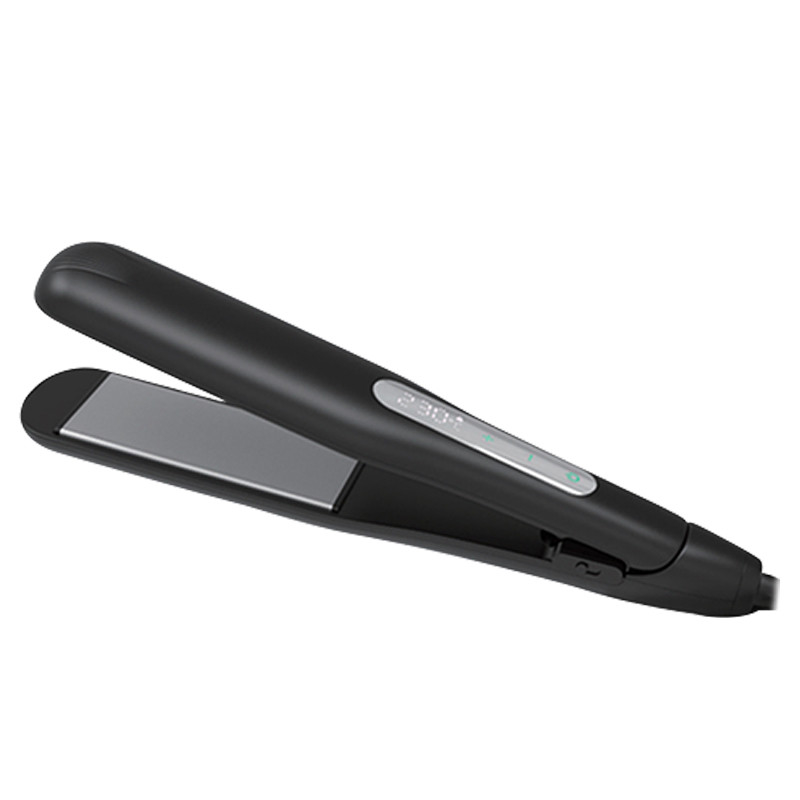 Salón negro 2 en 1 alisador de pelo portátil con pantalla táctil inteligente pantalla LCD