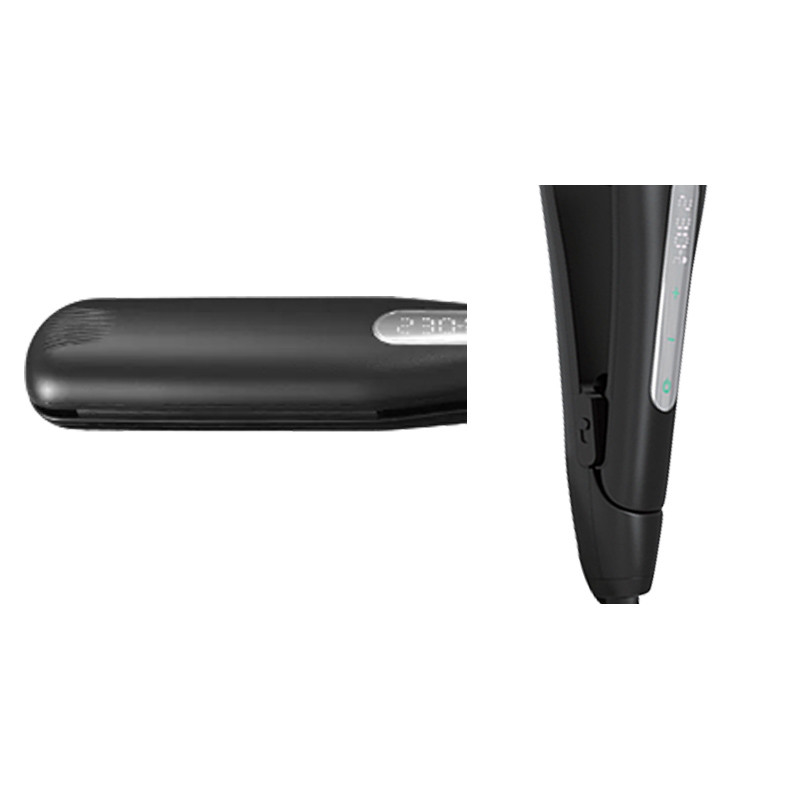 Salón negro 2 en 1 alisador de pelo portátil con pantalla táctil inteligente pantalla LCD