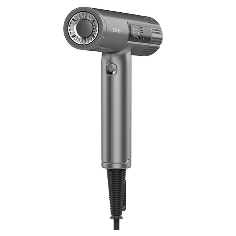 Secador de cabello portátil de soplado gris Viento fuerte Aire caliente Herramienta de cuidado del cabello