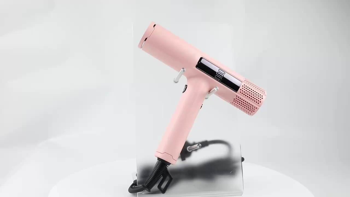 Secador de cabello portátil de soplado gris Viento fuerte Aire caliente Herramienta de cuidado del cabello