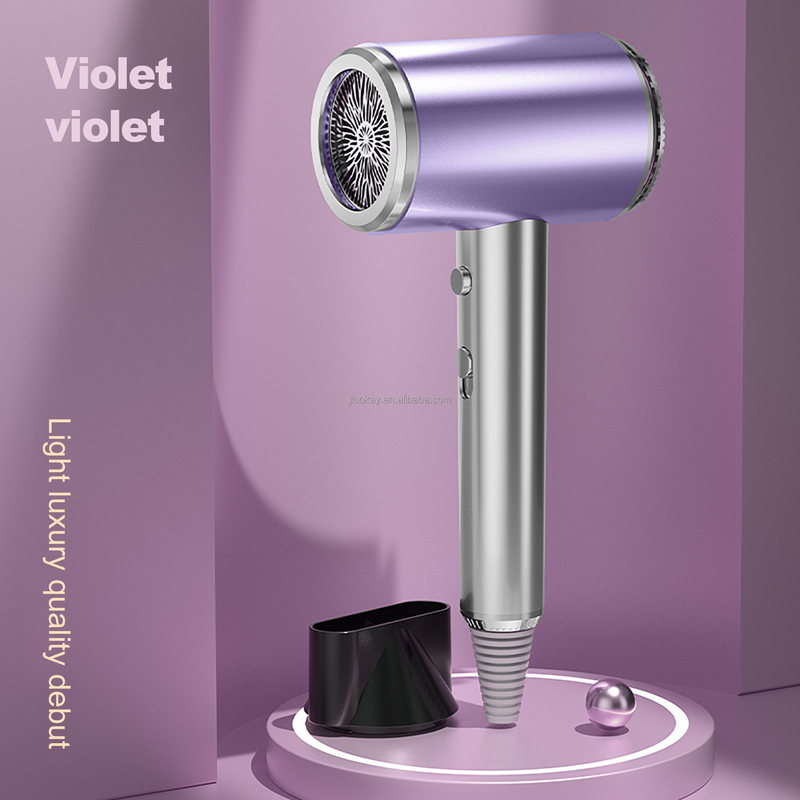 Secador de cabello profesional rosa pequeño con opciones de enchufe EU/US/ALCI/AU/UK/JP