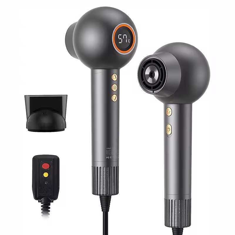 Secador de cabello iónico portátil de temperatura ajustable inteligente para el dormitorio en el hogar