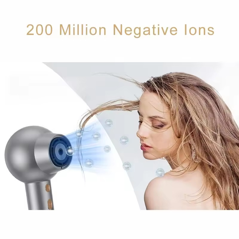 Secador de cabello iónico portátil de temperatura ajustable inteligente para el dormitorio en el hogar
