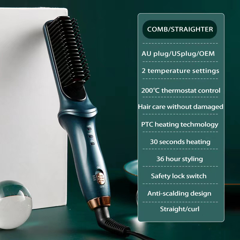 Estiramiento diario Cepillo eléctrico de alisado con voltaje ligero para el cabello brillante natural