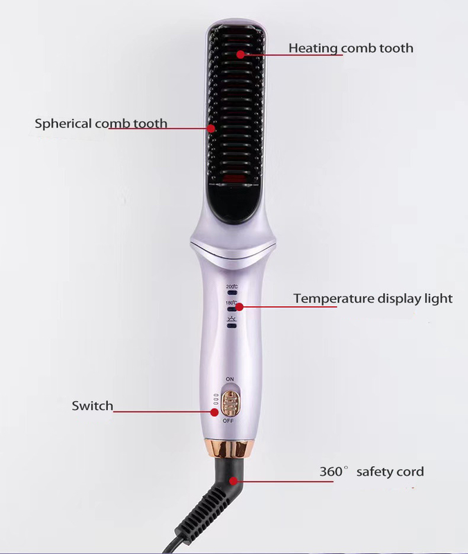 Estiramiento diario Cepillo eléctrico de alisado con voltaje ligero para el cabello brillante natural