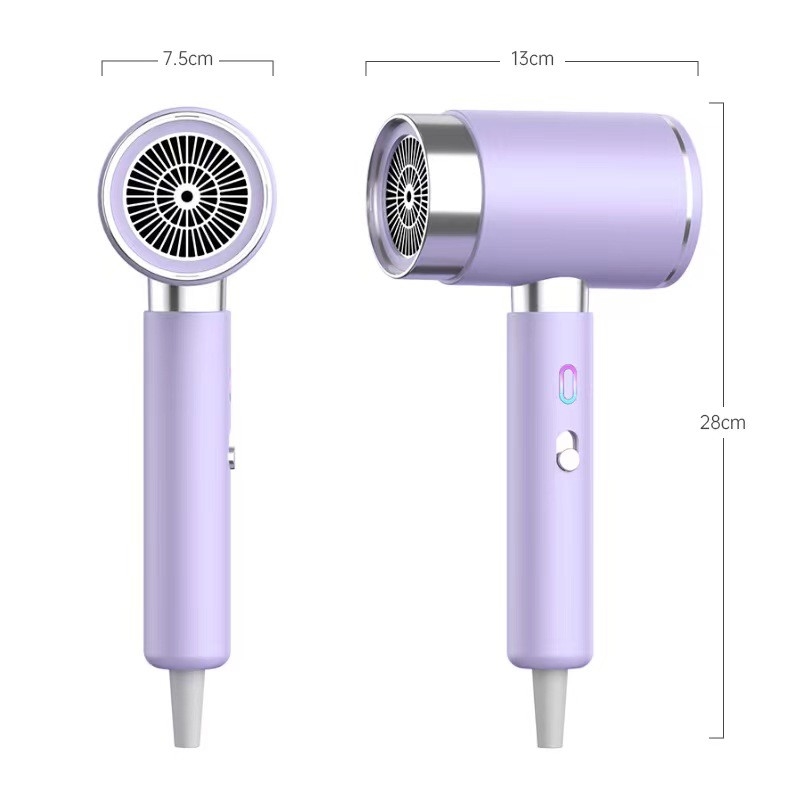 2000W Alta Velocidad Luz Azul LED Interruptor de pantalla en el lado Secador de cabello rápido