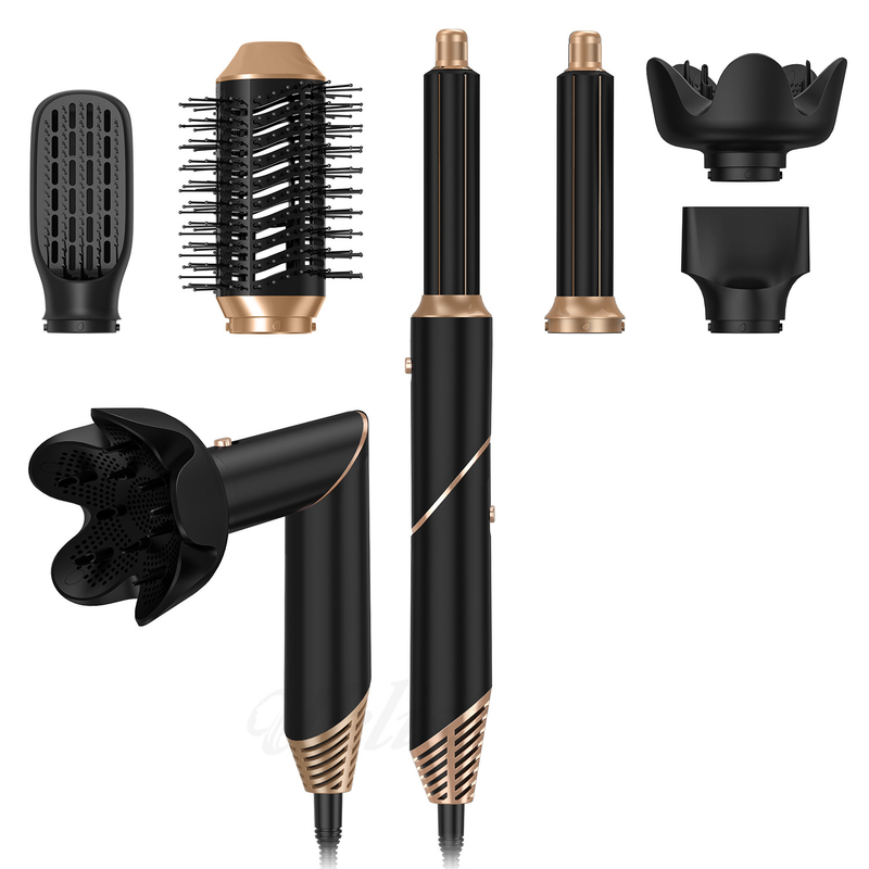 6 en 1 Styler multifunción plegable portátil de envoltura de aire curling nuevo diseño de viaje cepillado de aire caliente