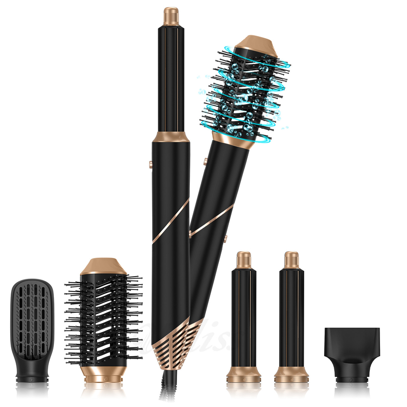 6 en 1 Styler multifunción plegable portátil de envoltura de aire curling nuevo diseño de viaje cepillado de aire caliente