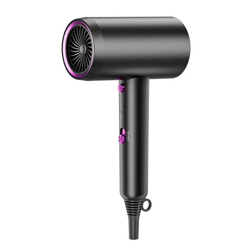 2400W Motor de luz azul de iones negativos secador de pelo con 2 ajustes de calor y accesorios