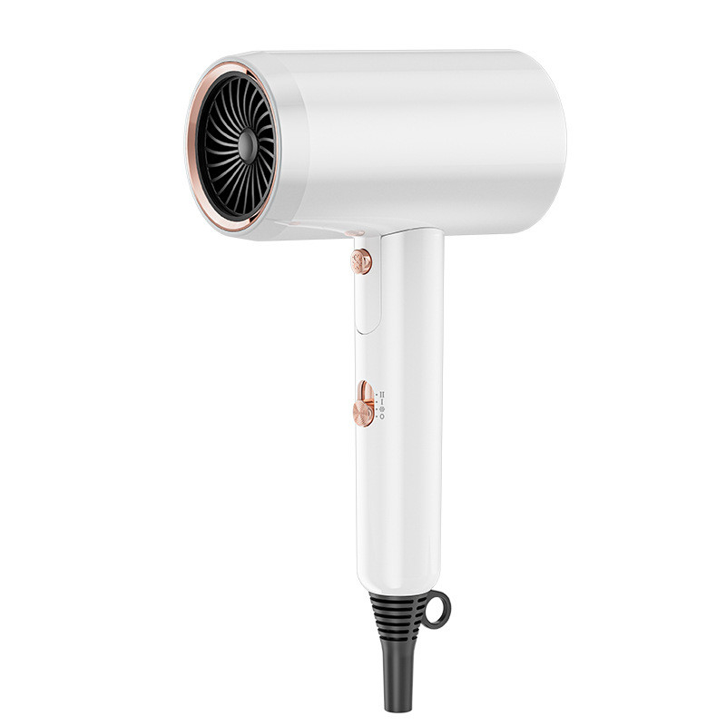 2400W Motor de luz azul de iones negativos secador de pelo con 2 ajustes de calor y accesorios
