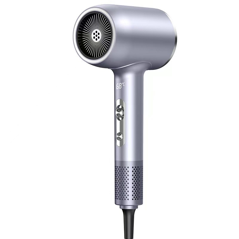 Seca de cabello eléctrico sin escobillas de alta velocidad profesional de 2400W con iones negativos LED pantalla digital con bajo ruido