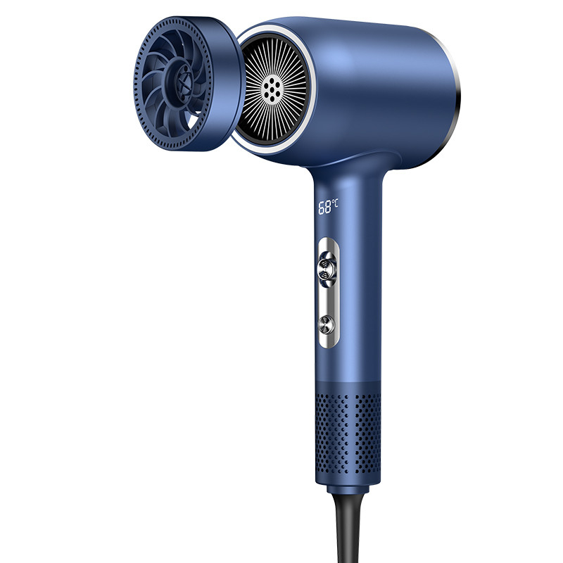 Seca de cabello eléctrico sin escobillas de alta velocidad profesional de 2400W con iones negativos LED pantalla digital con bajo ruido