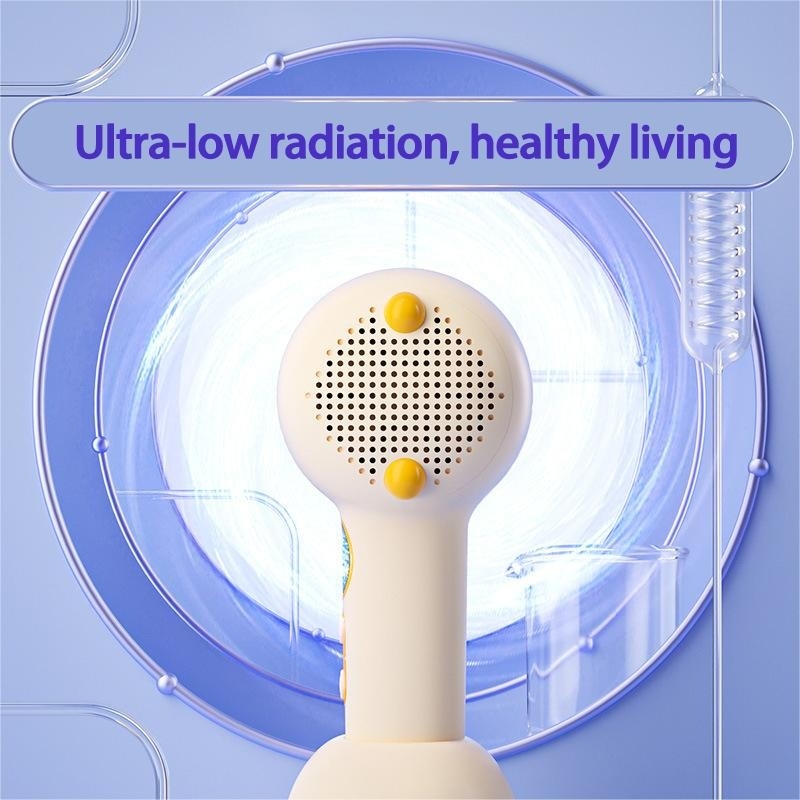 Secador de cabello para bebés sin cables Caliente suave Aire suave recargable Pequeño secador de pelo para bebés con 3 ajustes