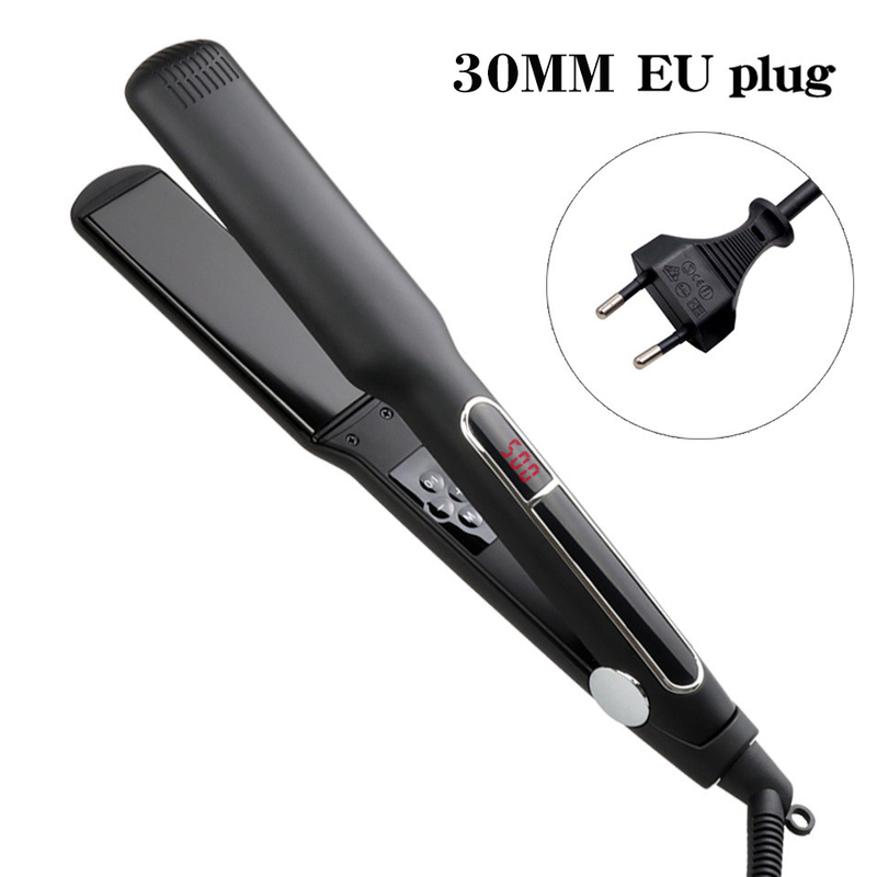 65W MCH 2 en 1 alisador de cabello pantalla LCD de hierro plano Multifuncción de rizador de cabello con panel de 3 tamaños