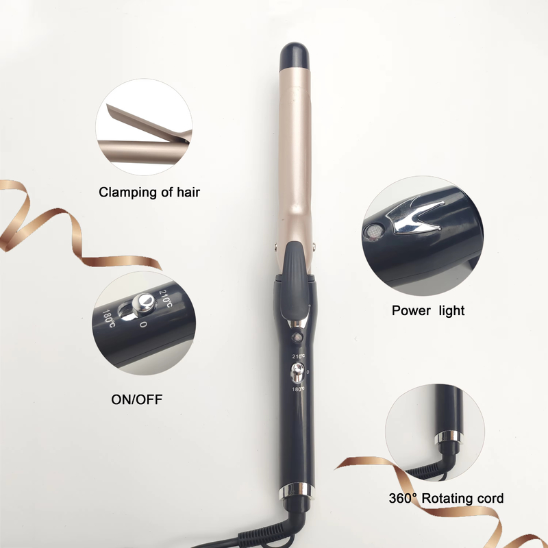 45W rizadores de cabello de iones negativos Cuidado de aluminio varita grande ondas de rizado hierros de calentamiento rápido peinador