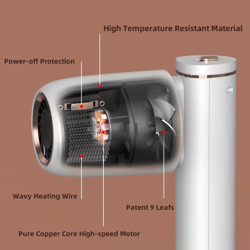 Secador de cabello sin cables secador de pelo portátil de mascotas con viento caliente y frío para viajes al aire libre