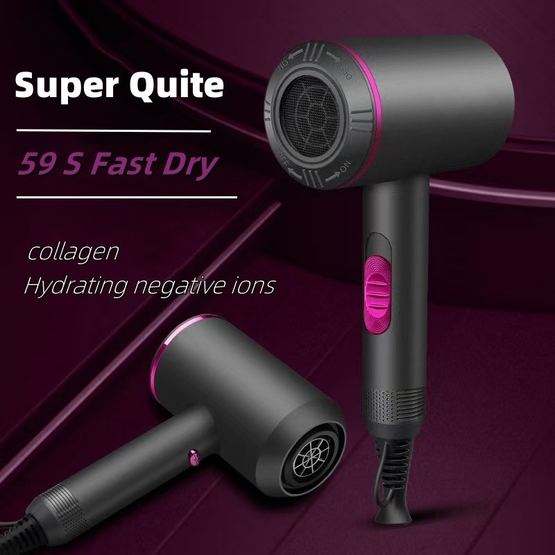 1300W Poderoso secador de cabello motor de CA de secado rápido ajuste de calentamiento iónico con 1 difusor y 2 boquillas de concentración