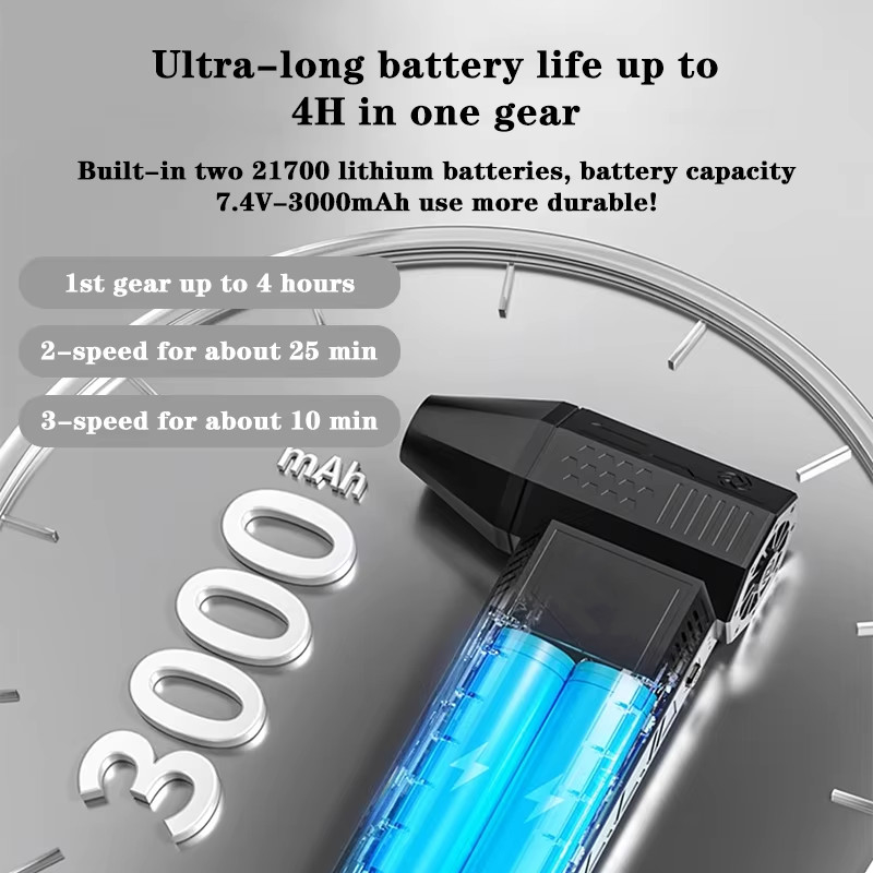 Mini Recargable X3 Turbo Jet Fan sin escobillas Soplador de aire eléctrico aspiradora para limpieza de polvo de automóvil