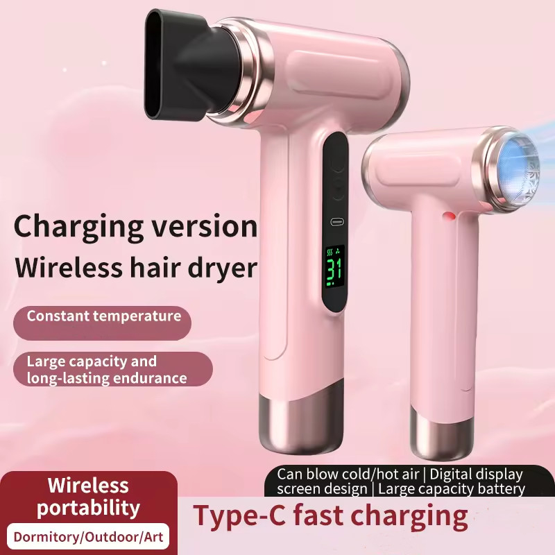 Secador de cabello para el hogar de alta potencia con secado rápido y tubo de viento plegable de iones negativos para estudiantes y uso en dormitorios