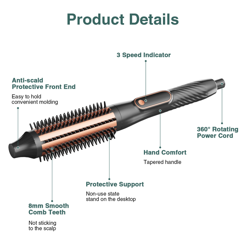 Peinado eléctrico de aire caliente de 2200W de secado rápido cabello rizado de iones negativos Control de temperatura de varios niveles