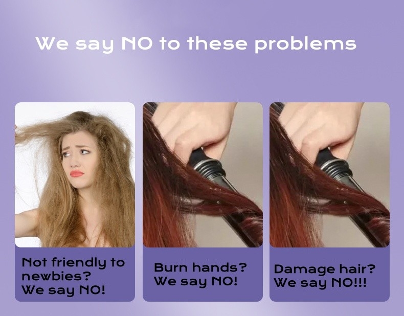 Cabello corto Curling Iron sin cordones para viajes y estilo diario 32 * 6cm tamaño