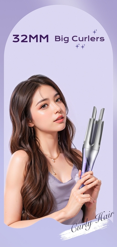 Cabello corto Curling Iron sin cordones para viajes y estilo diario 32 * 6cm tamaño