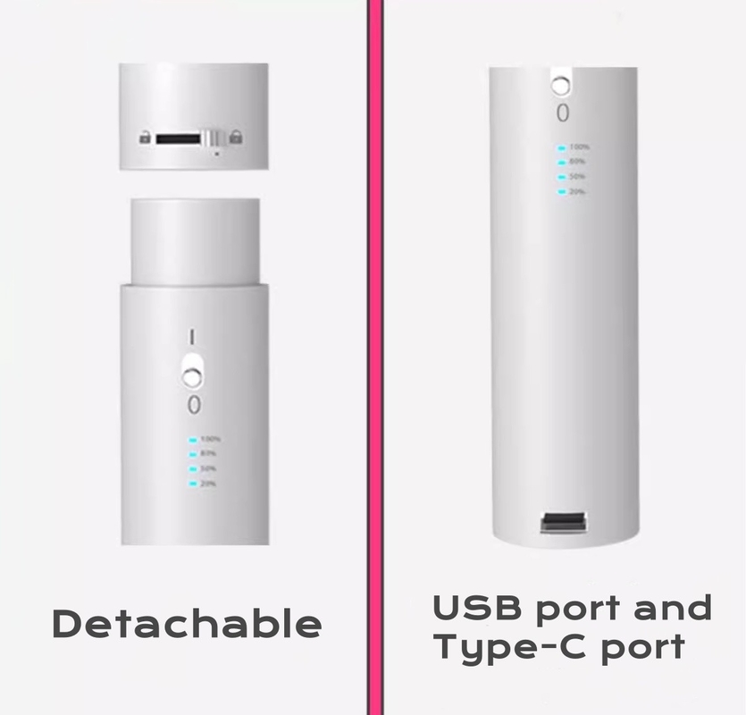 Secador de cabello portátil sin cables 60W Batería Alimentada con 4 aleación de aluminio de ajuste de calor