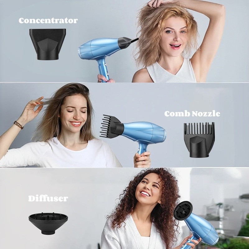 2 en 1 secador de cabello y alisador de cabello profesional de alta potencia 2200W Set regalo de cuidado del cabello