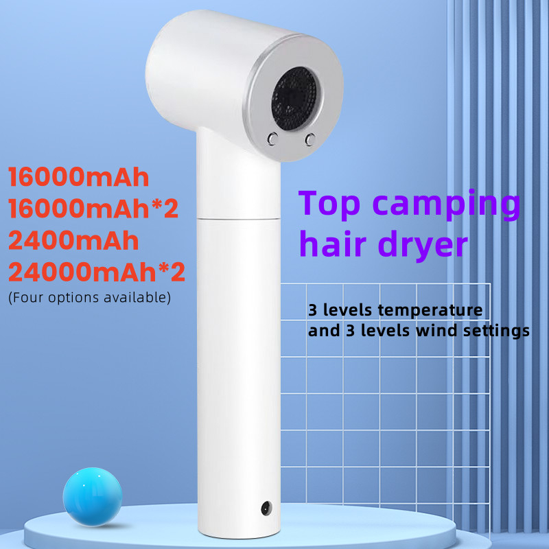 Secador de cabello portátil de 450W sin cables con batería de 48000mAh