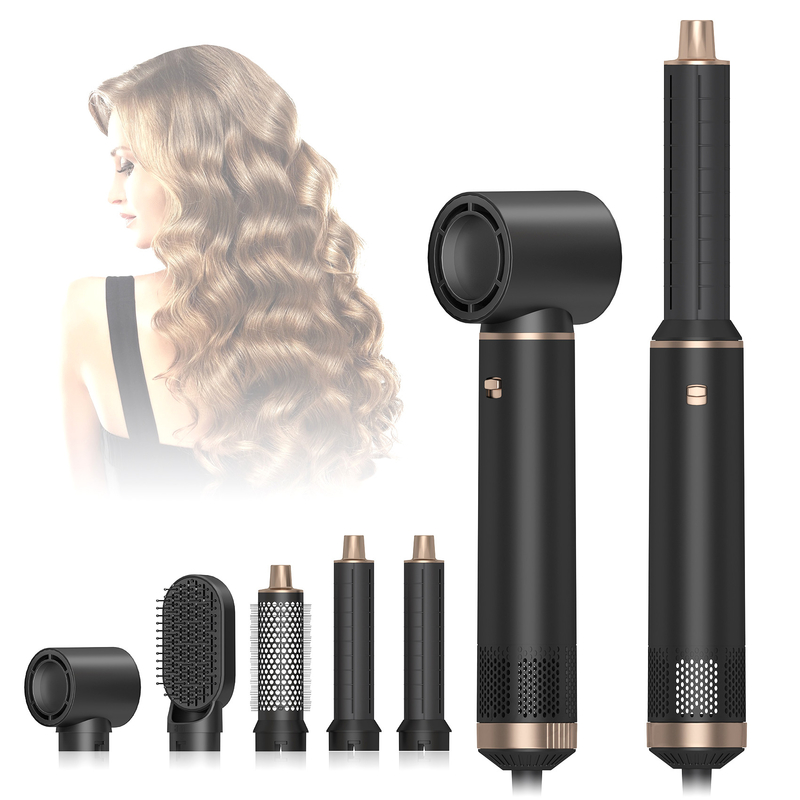 Herramienta de peinado eléctrico 5 en 1 Logotipo personalizado LED Curler de pelo multifuncional Con 1000W de potencia y 1.8m de longitud de cable