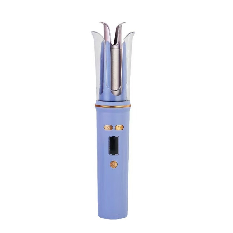 USB Recargable Curler de cabello portátil Viaje sin cable Mini Curler de cabello de hierro Auto LCD Display Temperatura