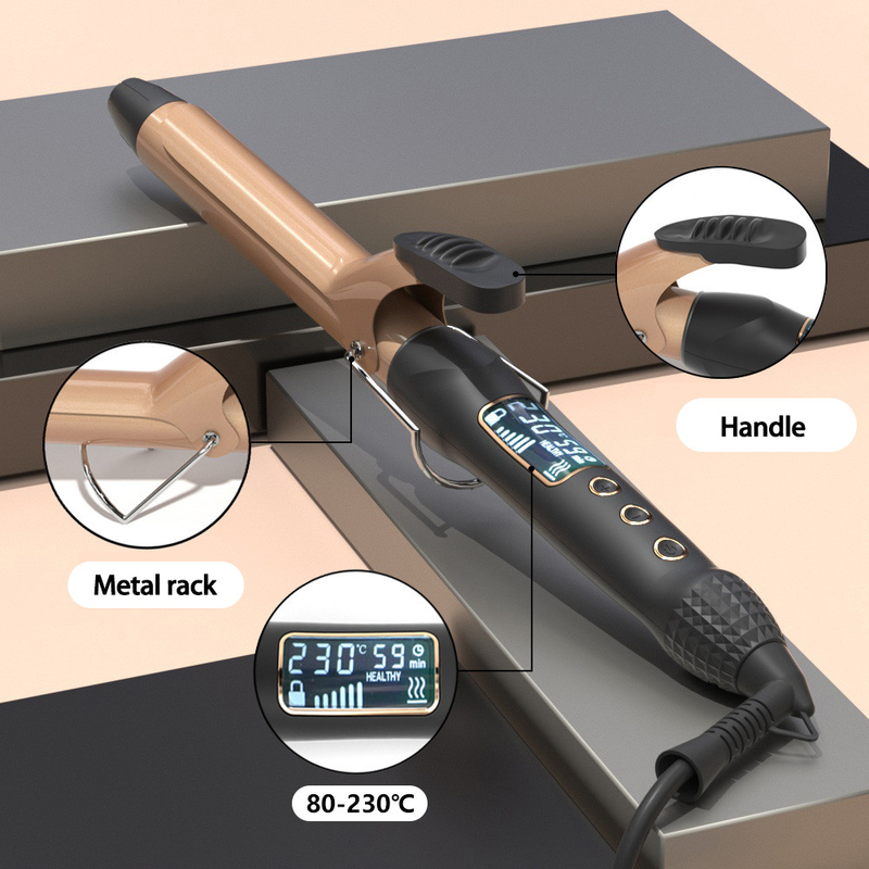 Display LED de curling rápido de 60W con engranajes de tiempo múltiple Curl de cabello para salón profesional