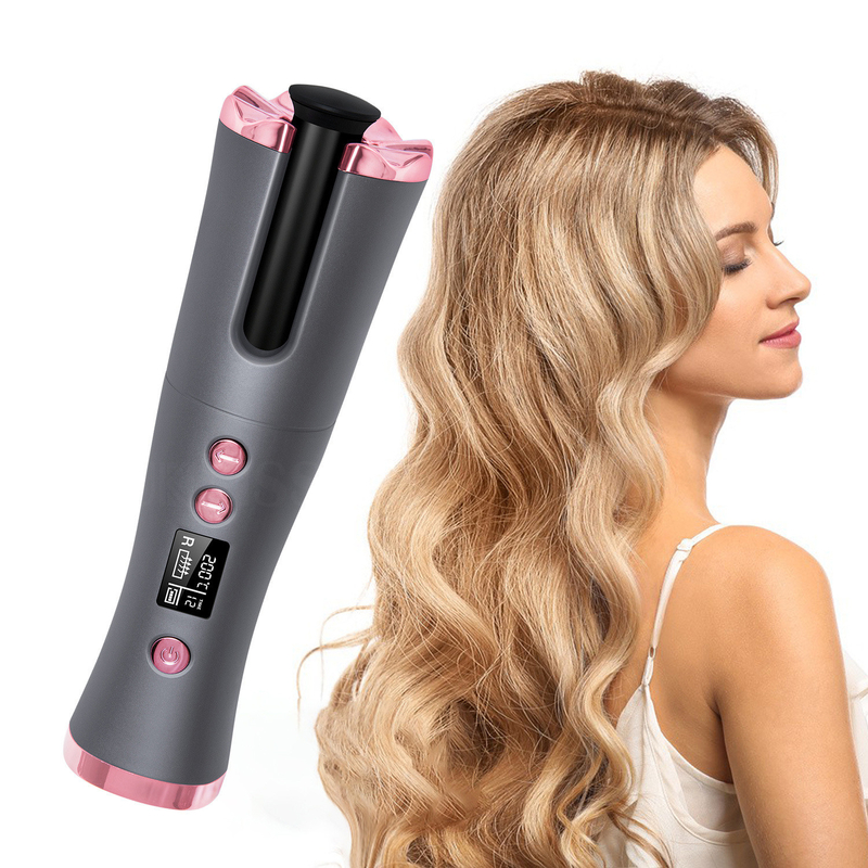 15W sin cables Curl automático de cabello portátil Tipo-C recargable de calefacción rápida diseño compacto