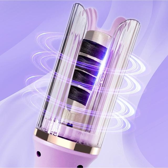 50W Curl automático de pelo PTC Calentamiento rápido varilla de cerámica de turmalina con recordatorio de tiempo de protección contra quemaduras