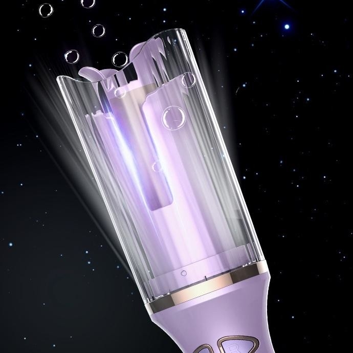 50W Curl automático de pelo PTC Calentamiento rápido varilla de cerámica de turmalina con recordatorio de tiempo de protección contra quemaduras