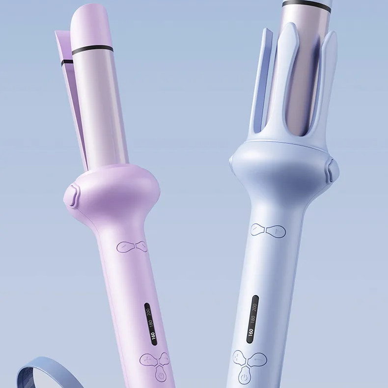 2 en 1 Acero automático de rizado 35W Calentamiento rápido con sonido de pitido para el cabello rizado y recto