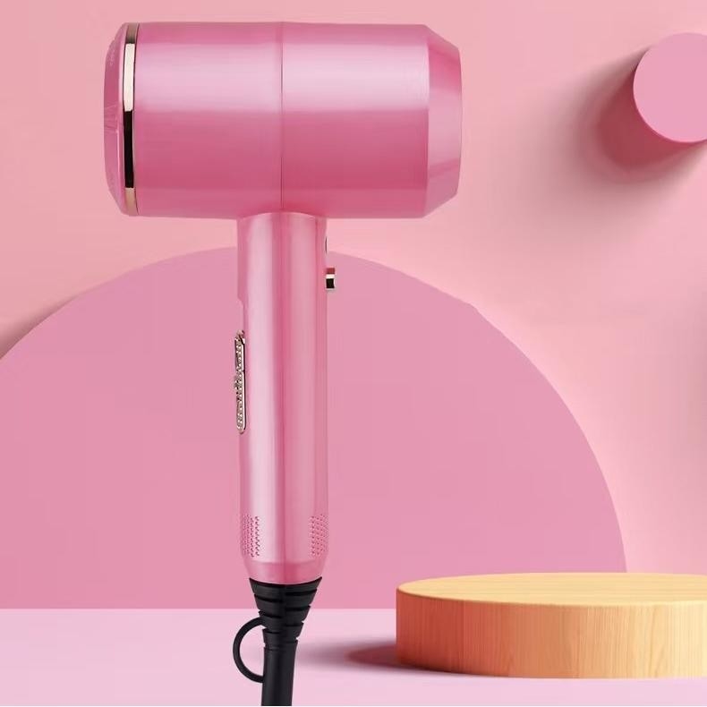 Secador de cabello de iones negativos profesional de 1500w Cuidado del cabello con motor de CA fuerte con 3 boquillas de aire para cabello rizado
