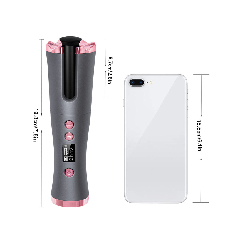 Diseño inalámbrico de carga USB Mini portátil de hierro de rizado adecuado para viajes y uso doméstico