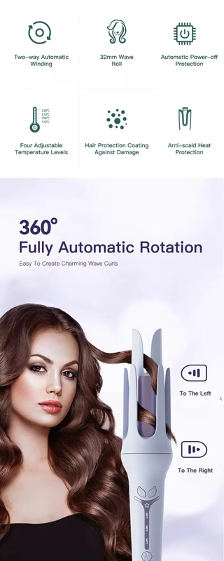 Curling Iron de salón 2 en 1 Curler y alisador de pelo con calentamiento rápido