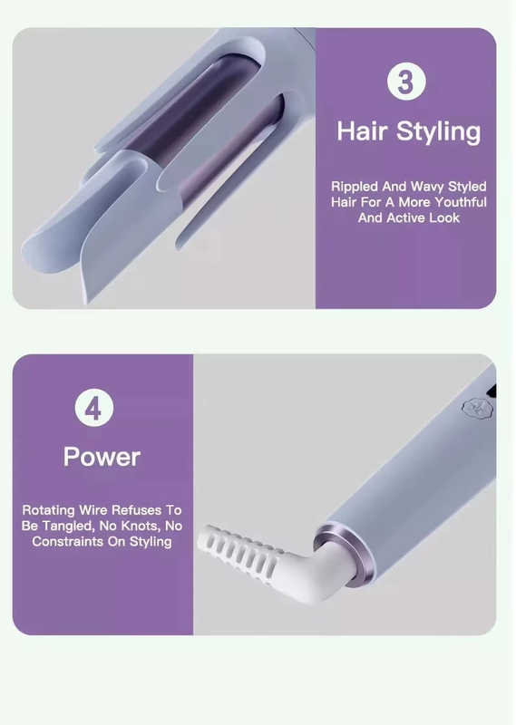 Curling Iron de salón 2 en 1 Curler y alisador de pelo con calentamiento rápido