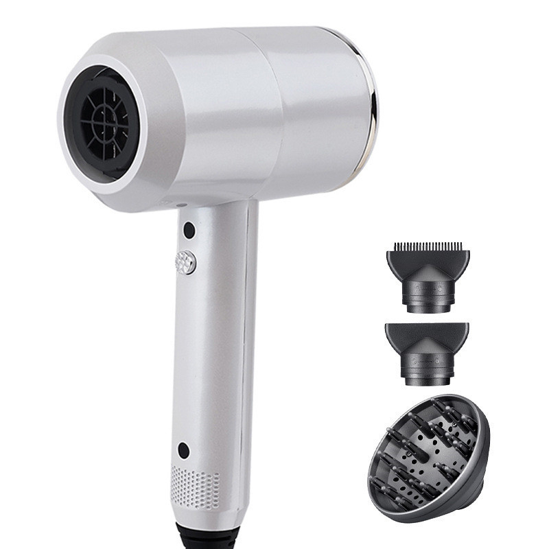 Secador de pelo eléctrico de 1500 vatios con 3 accesorios multifuncionales para un peinado perfecto y suave