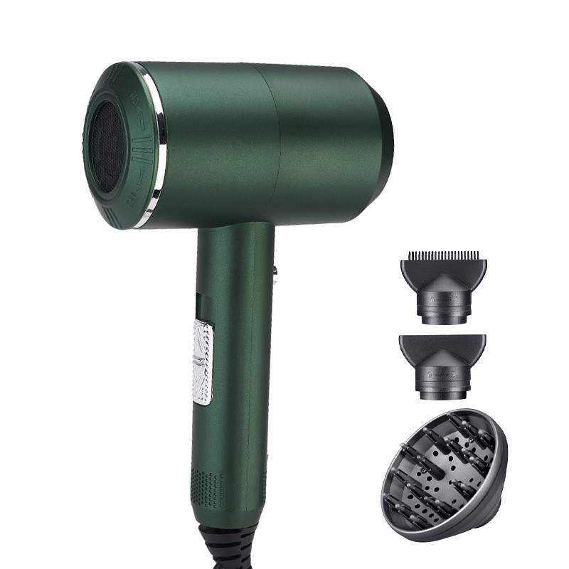 Secador de pelo eléctrico de 1500 vatios con 3 accesorios multifuncionales para un peinado perfecto y suave