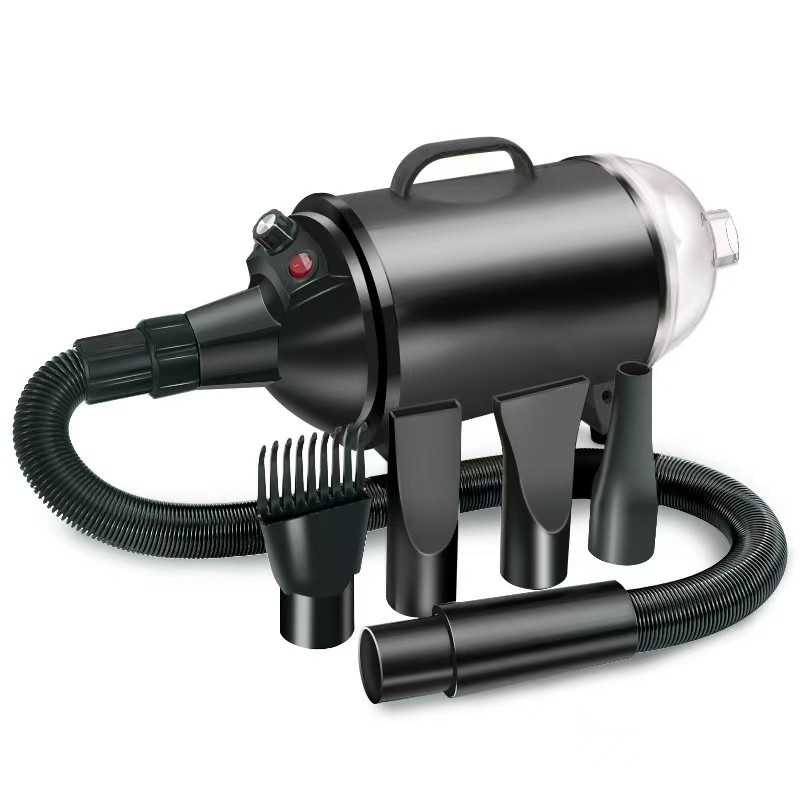 2 en 1 secador de pelo para mascotas Vacuo Equipo de aseo para mascotas de 2100W con nivel de velocidad del viento sin pasos
