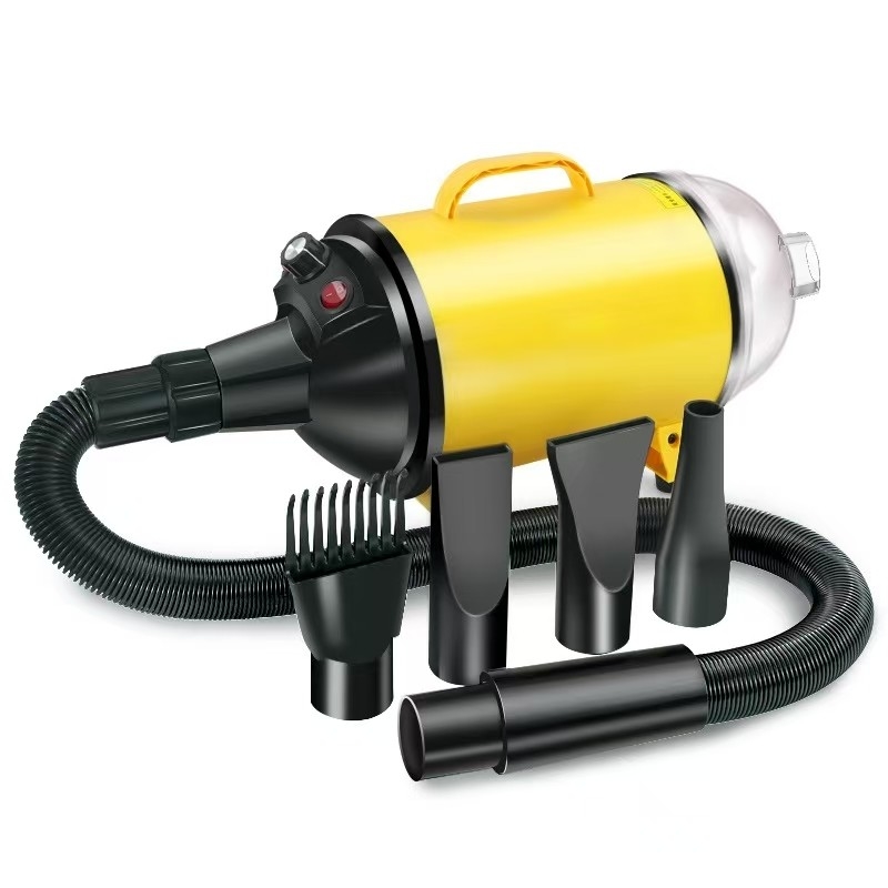 2 en 1 secador de pelo para mascotas Vacuo Equipo de aseo para mascotas de 2100W con nivel de velocidad del viento sin pasos