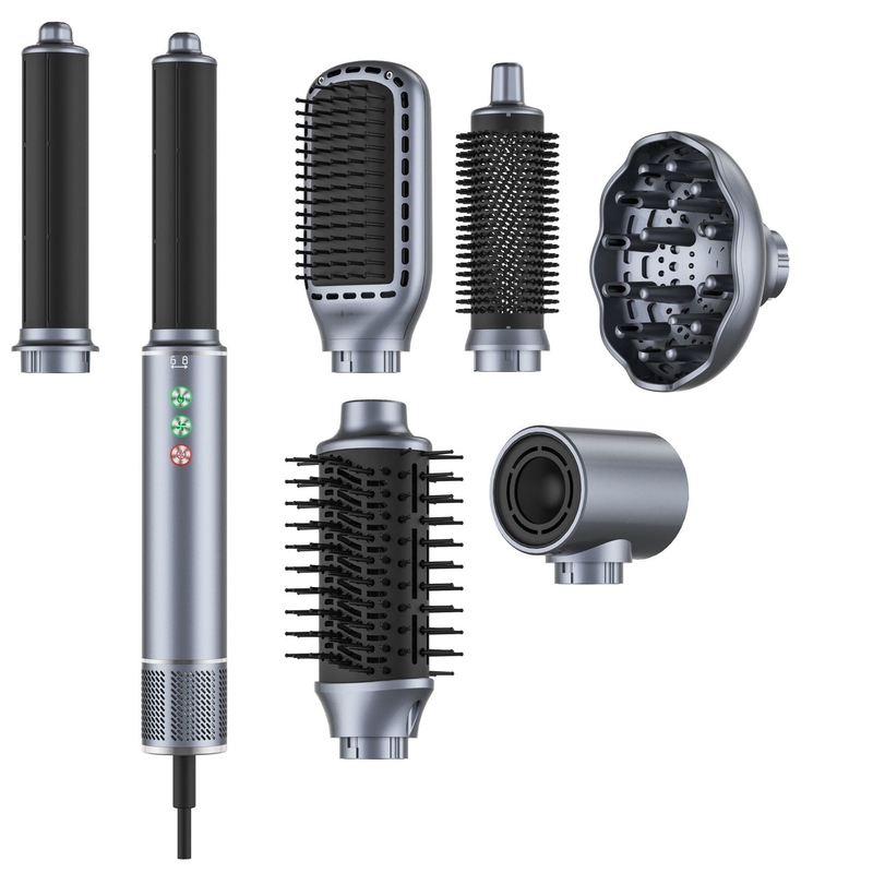 7 en 1 Styler de aire caliente de alta velocidad 110 000 RPM rotativo para el cabello profesional secador de pelo sin frizz cepilla sin daños por calor