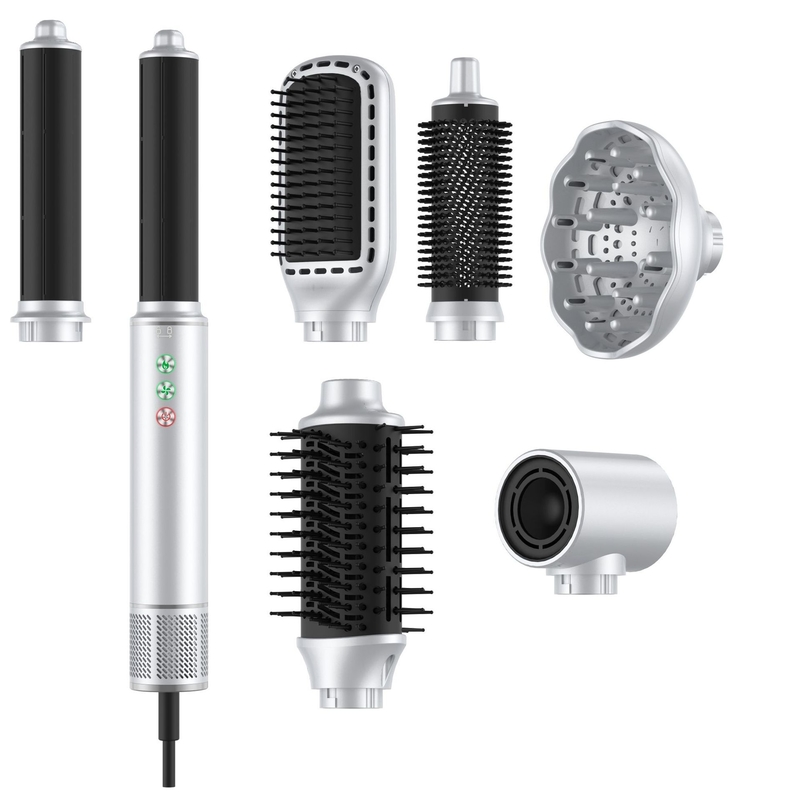 7 en 1 Styler de aire caliente de alta velocidad 110 000 RPM rotativo para el cabello profesional secador de pelo sin frizz cepilla sin daños por calor