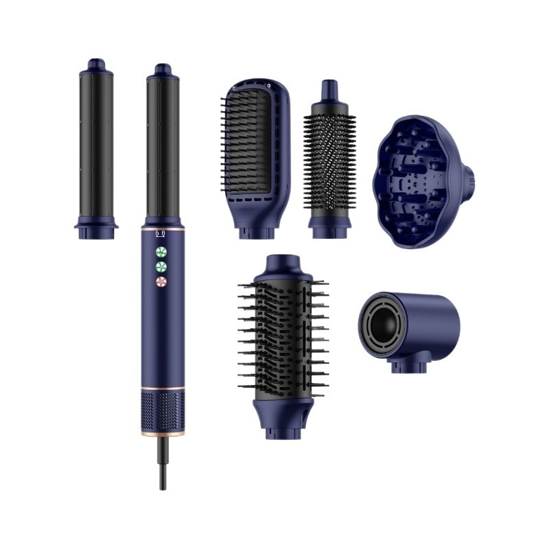 7 en 1 Styler de aire caliente de alta velocidad 110 000 RPM rotativo para el cabello profesional secador de pelo sin frizz cepilla sin daños por calor